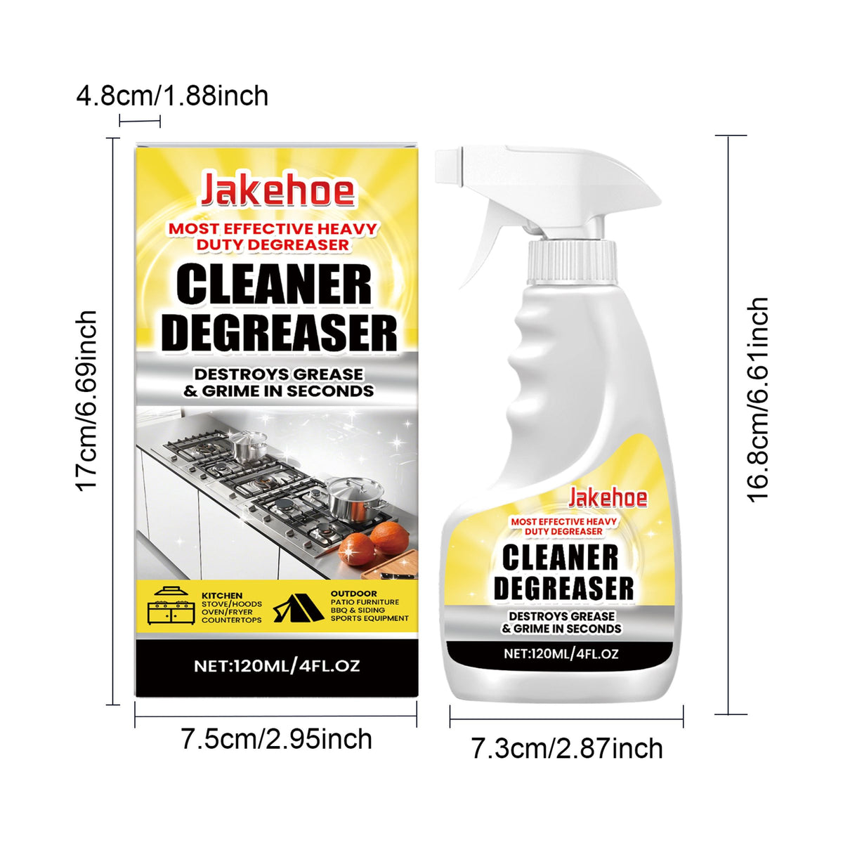Vaporisateur de nettoyage de la graisse de cuisine JAKEHOE