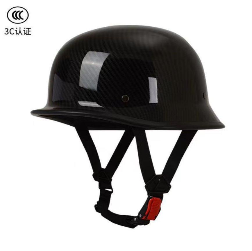 Casque de moto simple Retro en acier soldat