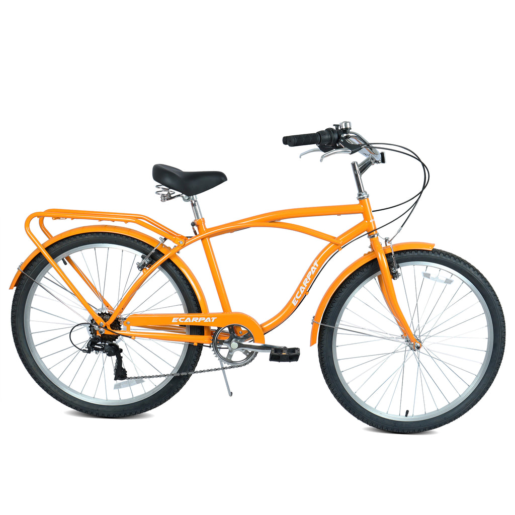 A26265B Vélo de croisière de plage de 26 pouces à 7 vitesses pour hommes et femmes
