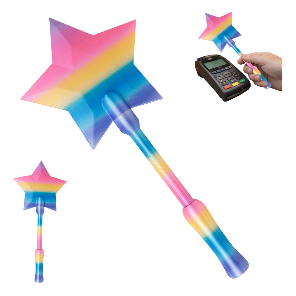 Porte-carte 3D imprimé Star Wand sans contact