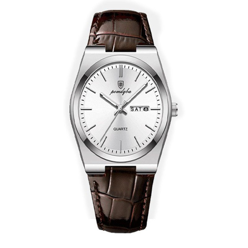 Montre à quartz lumineux ultra-mince pour homme
