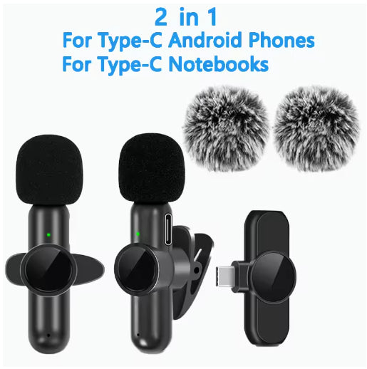 K3 sans fil Clip de collier Microphone Live Mini interview Microphone d'enregistrement sonore