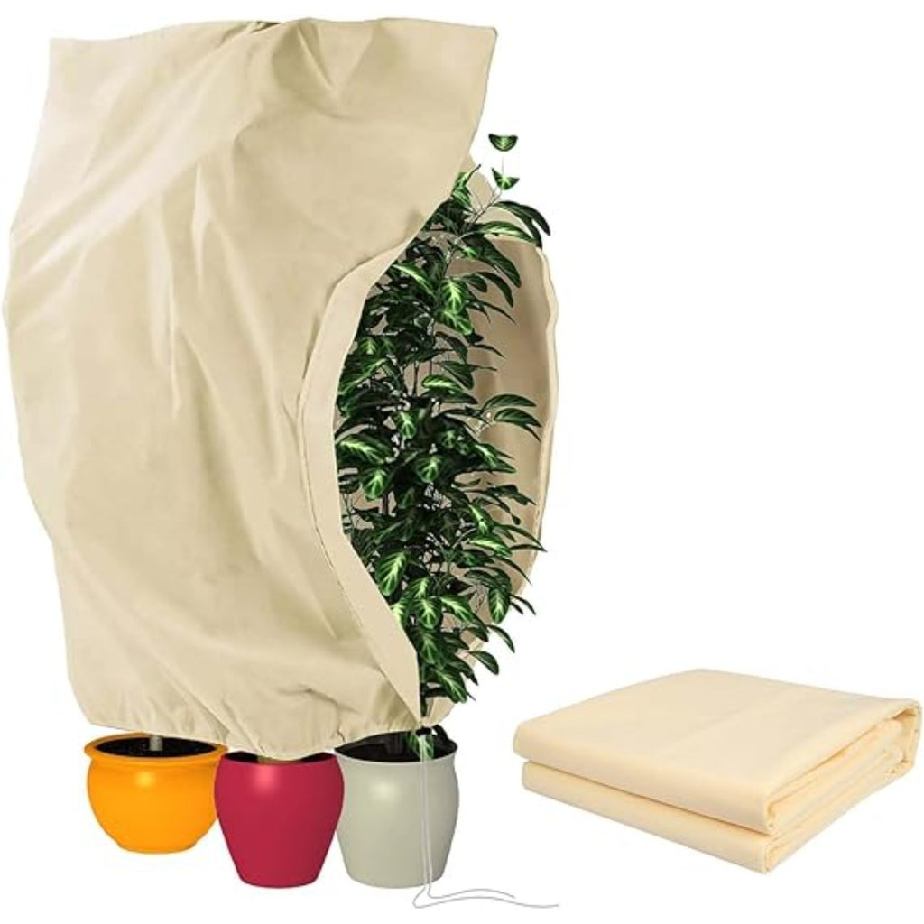 Protection de la plante jaune clair Hiver 180 × 120 Cm Sac de protection du gel Hiver Plant Protec