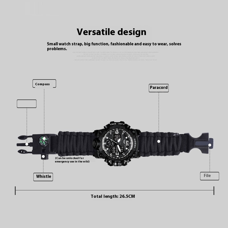Multifonctionnel Sports Watch Outdoor Mountainering Tactical Homme Waterproof