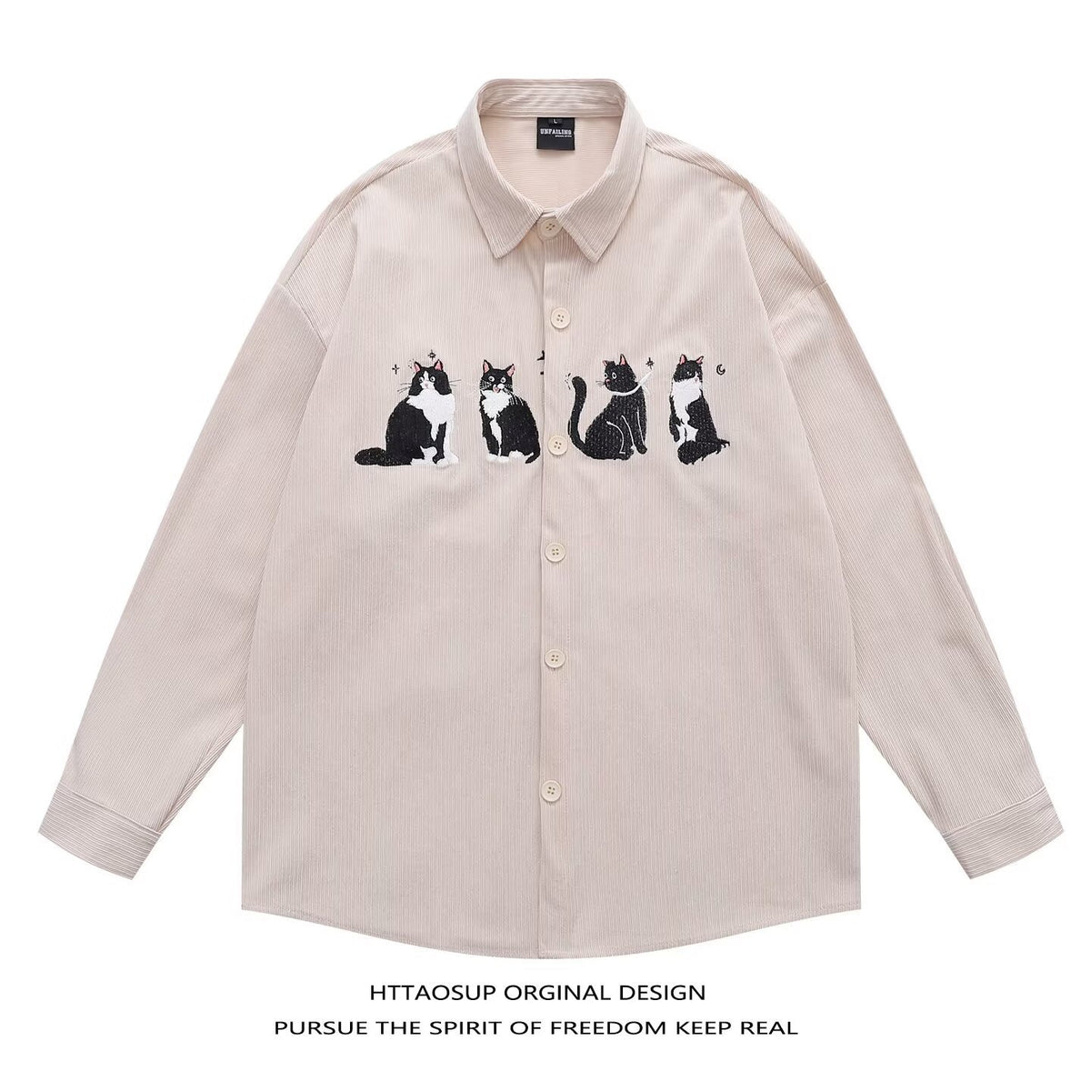 Le printemps et l'automne Chemise décontractée de style préppy