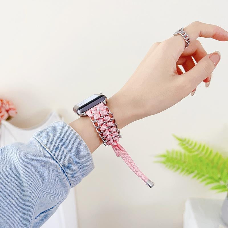 Nylon Bracelet de montre en métal chaîne Creative Tissage