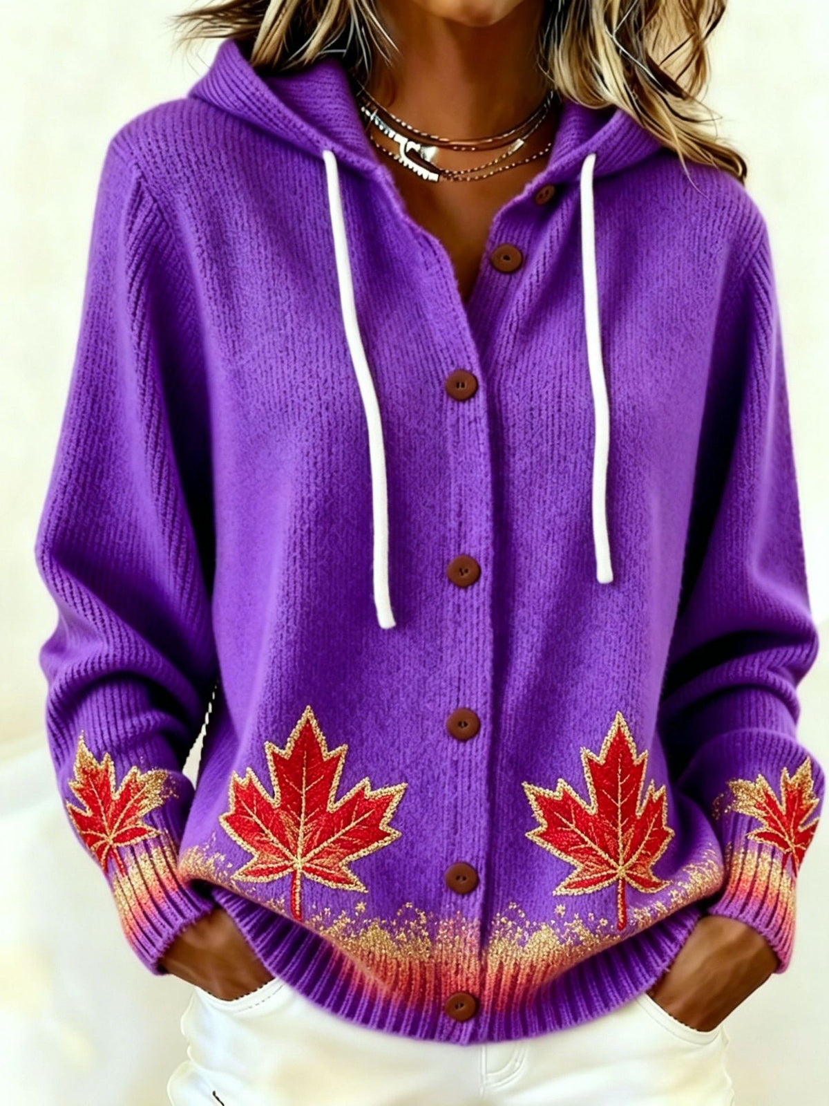 American-style laid-back Cardigan Hoodie