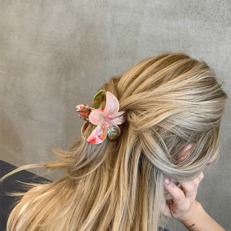 Clip de cheveux de fleur de floraison d'été