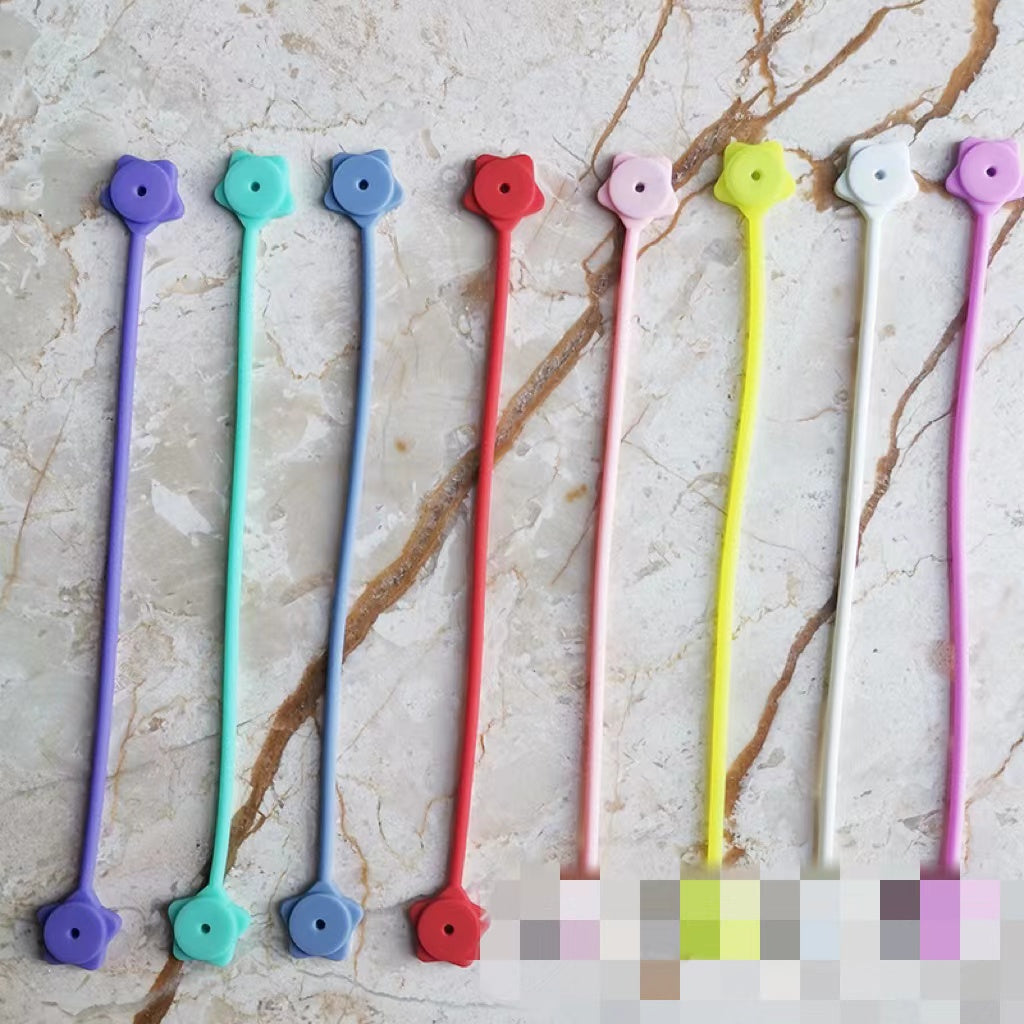 Étoile Magnet Winder Silicone Matériel Téléphone portable Organisateur de fil Magnet Clip