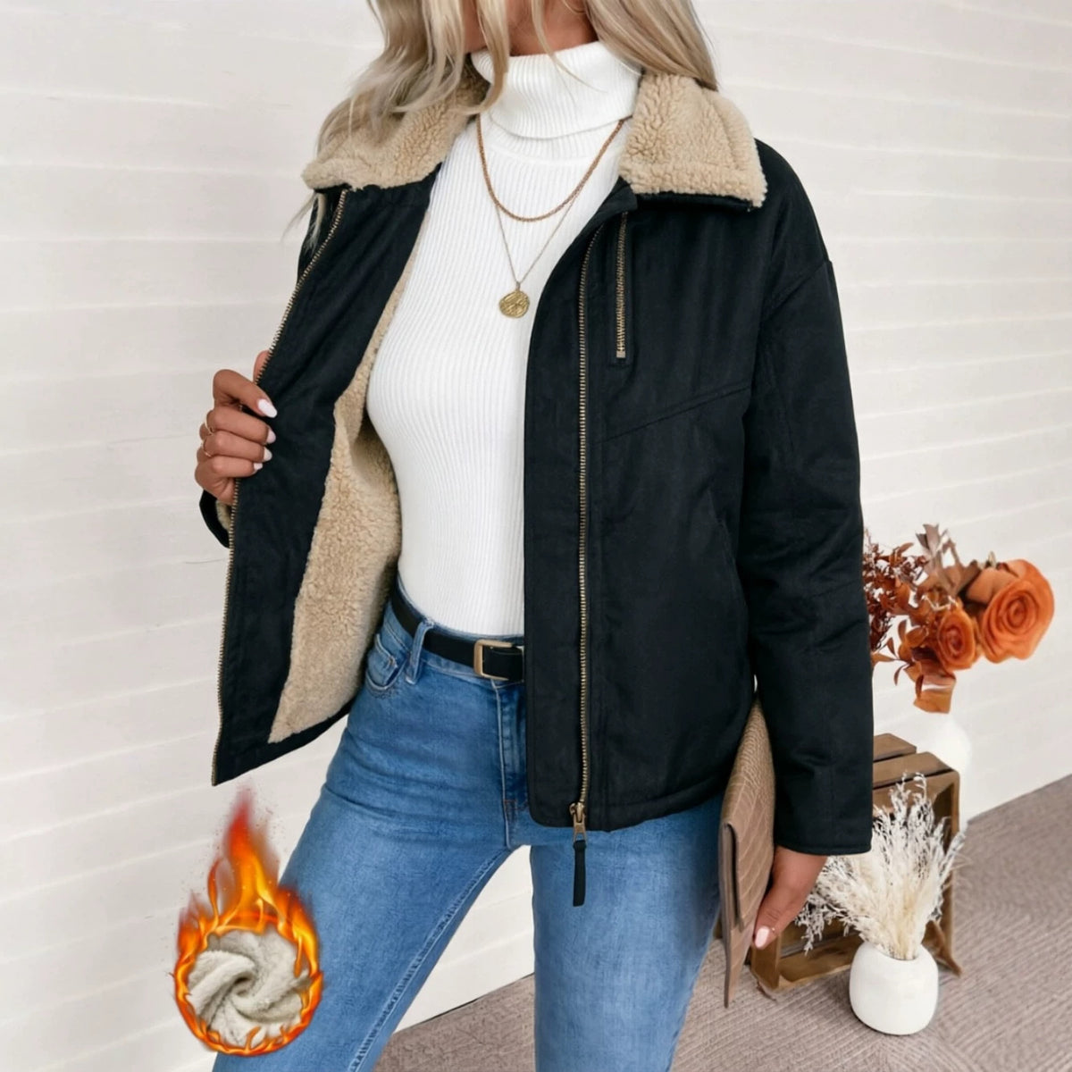 Parka de coton à boucle courte pour femmes avec un collier de soutien et vêtements de travail..