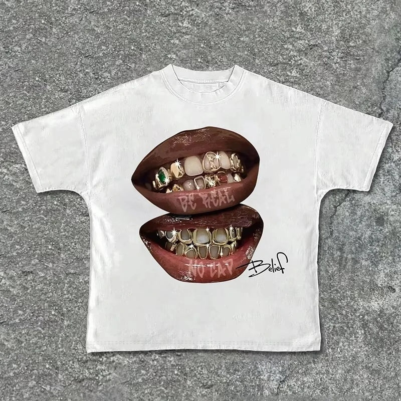 T-shirt en T-shirt rond homme Retro manches courtes
