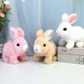 Peluche Électrique Marcher Et Déplacer Bouche Shaking Oreilles Jouet de lapin aux cheveux longs