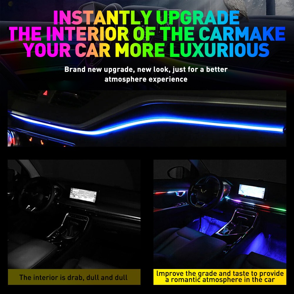 10in1 Perle LED complète Symphony Dream Car intérieur éclairage ambiant sans fil Kit UK