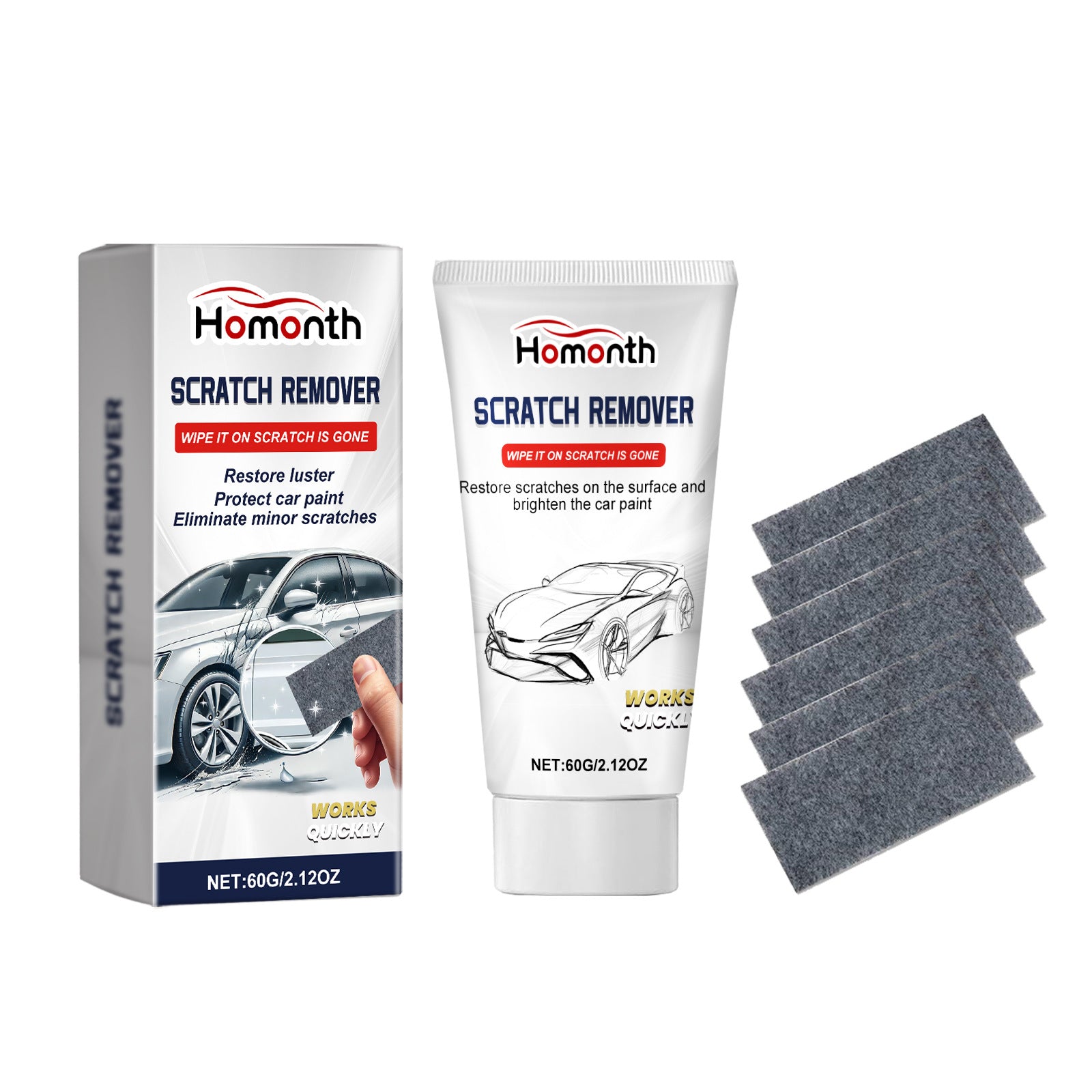 HOMONTH Nano Glitter Cloth Car Scratch Kit Car Paint Scratch Polissage et entretien Âge