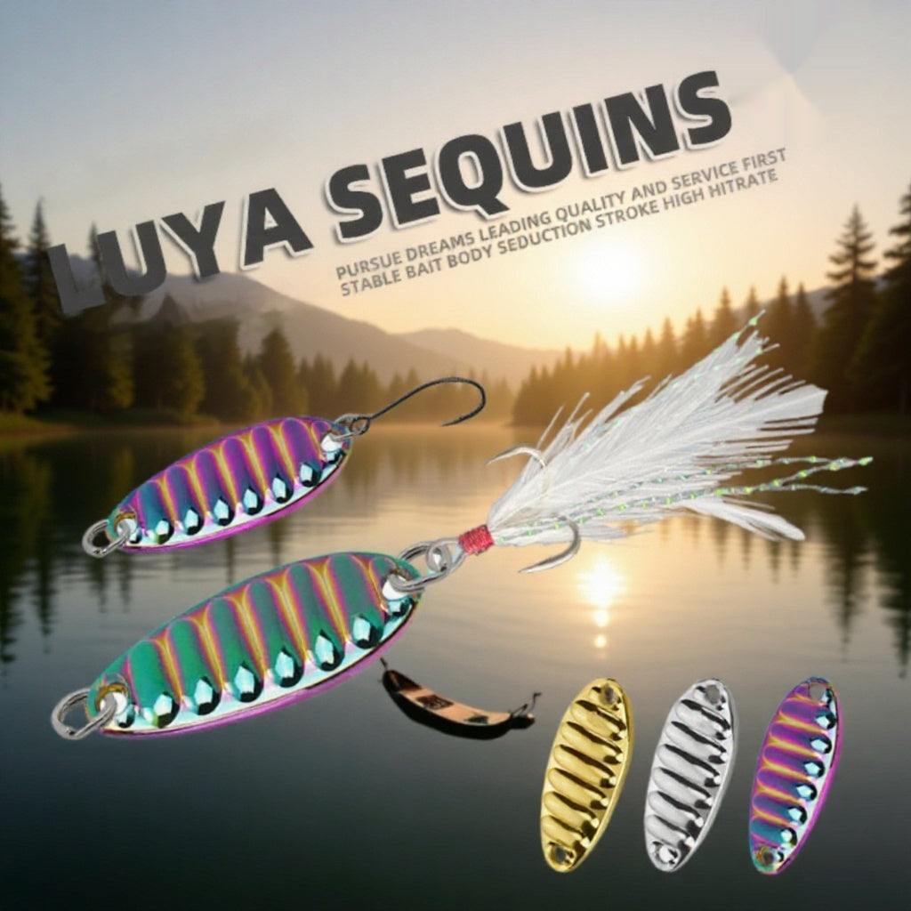Sequins Colorful Light Sea Water Offset avec crochet de plume