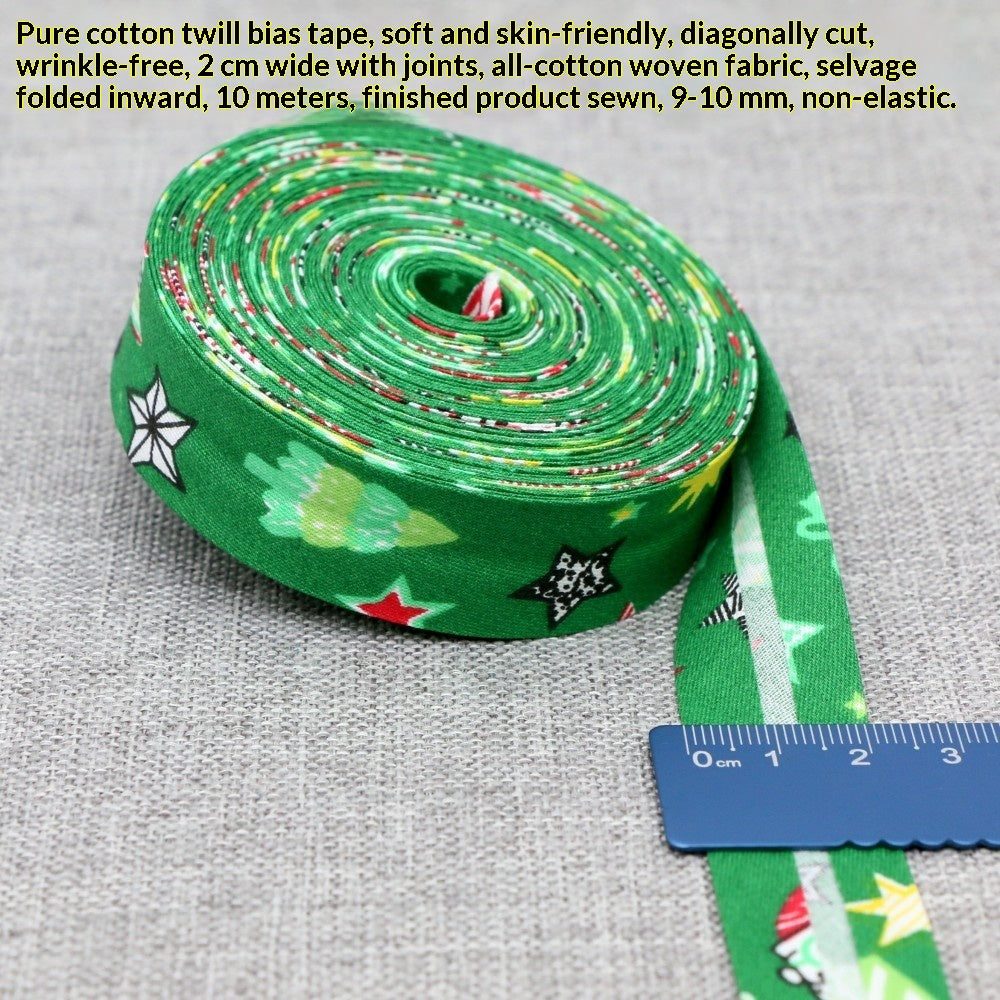 Bande de reliure de 2 cm de large avec imprimé pastoral Star et Floral
