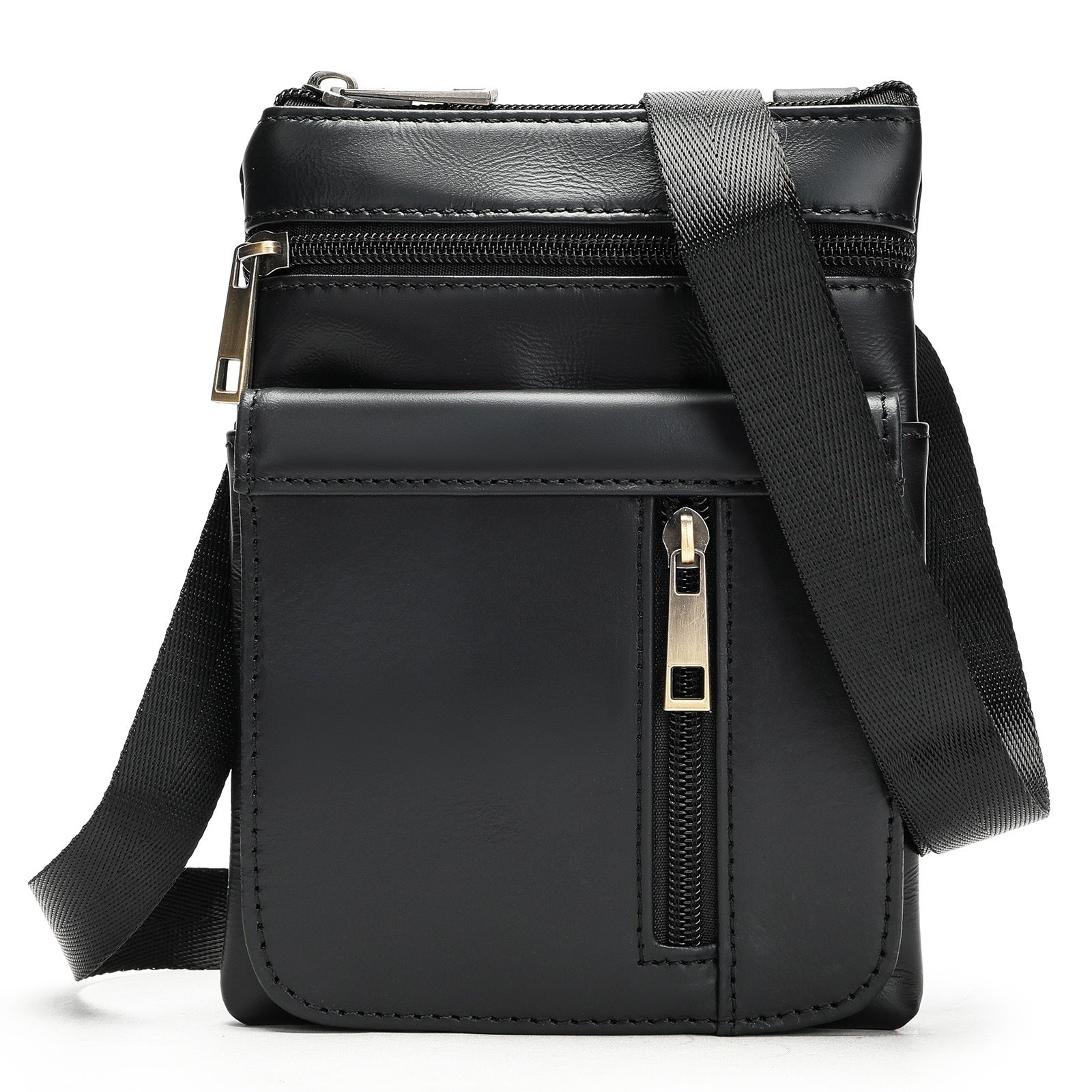 Sac d'épaule pour hommes Sac en cuir véritable pour hommes Pouch