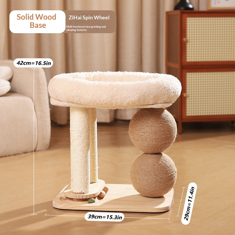 Châtaigne d'escalade Châtaigne de chat Nid Sisal intégré Colonne griffe sans dips Grand chat Sc