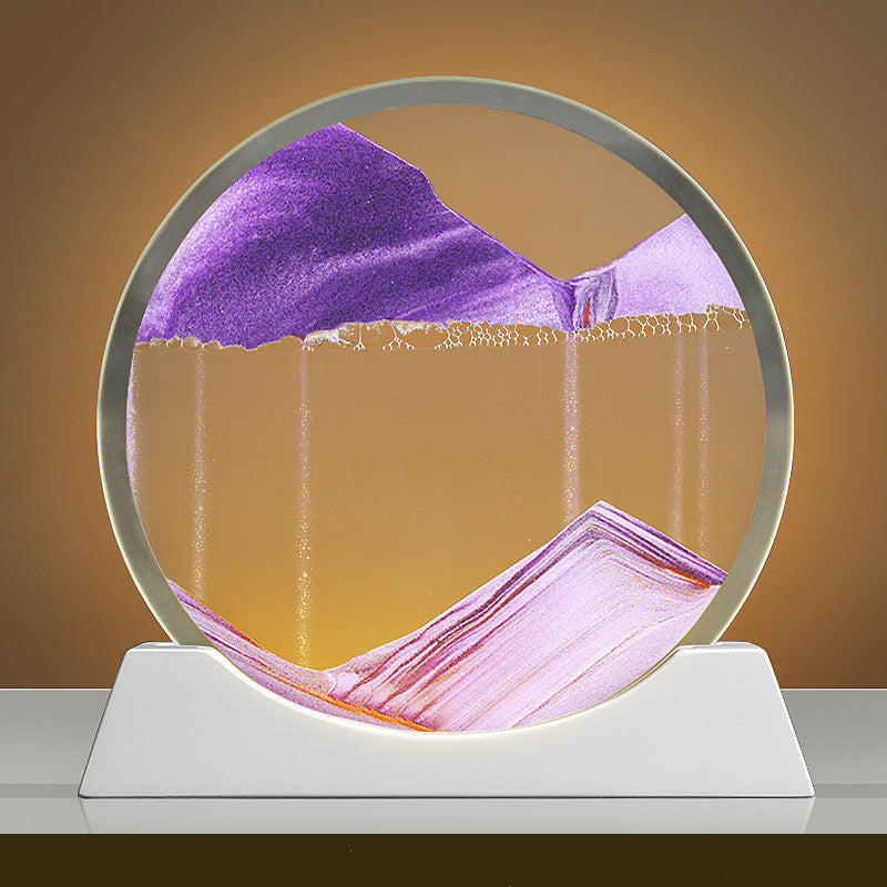 Creative Quicksand Peinture Petite lampe de nuit Salon Chambre Résumé Rotary Desktop D