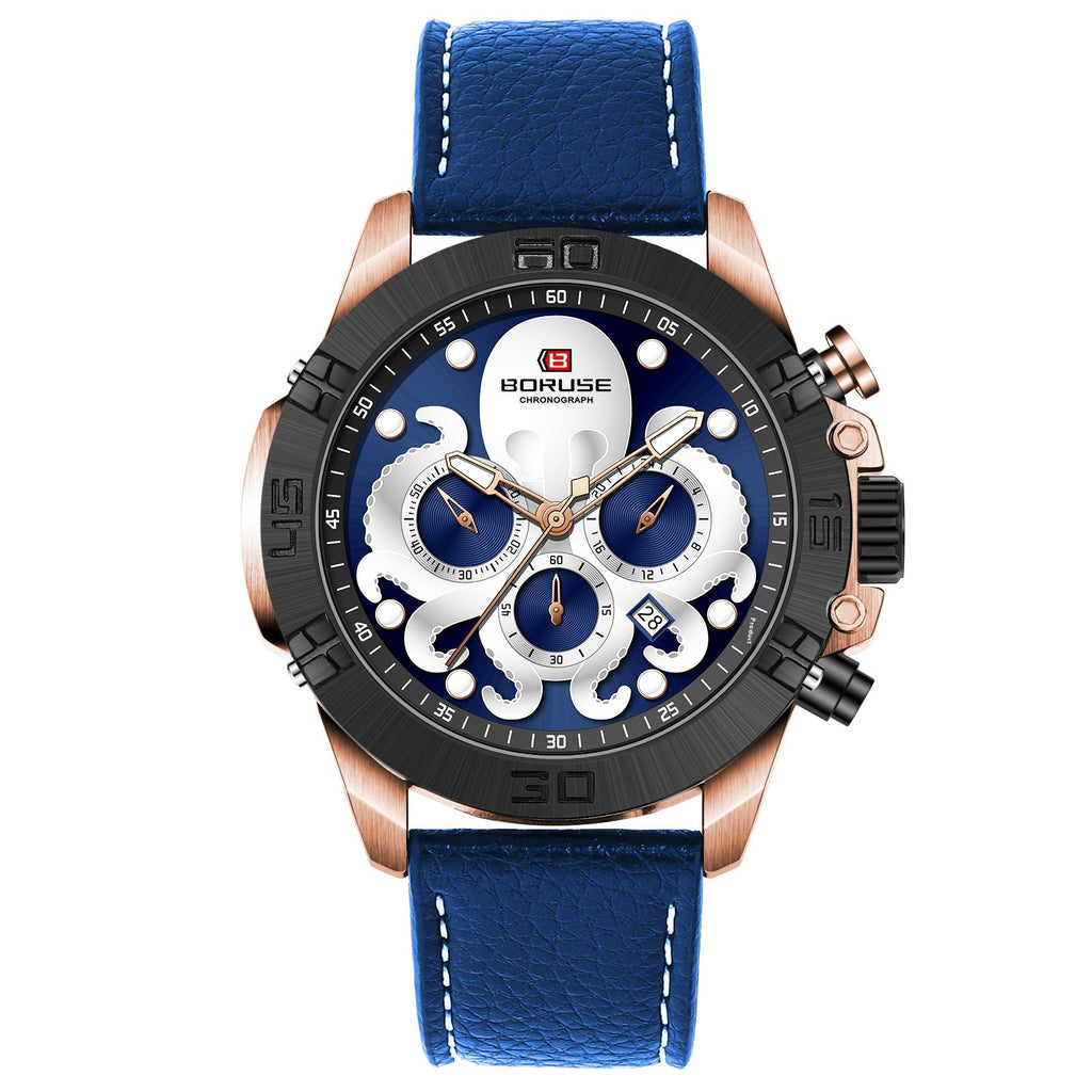 Octopus Waterproof Luminous Quartz Watch for Men