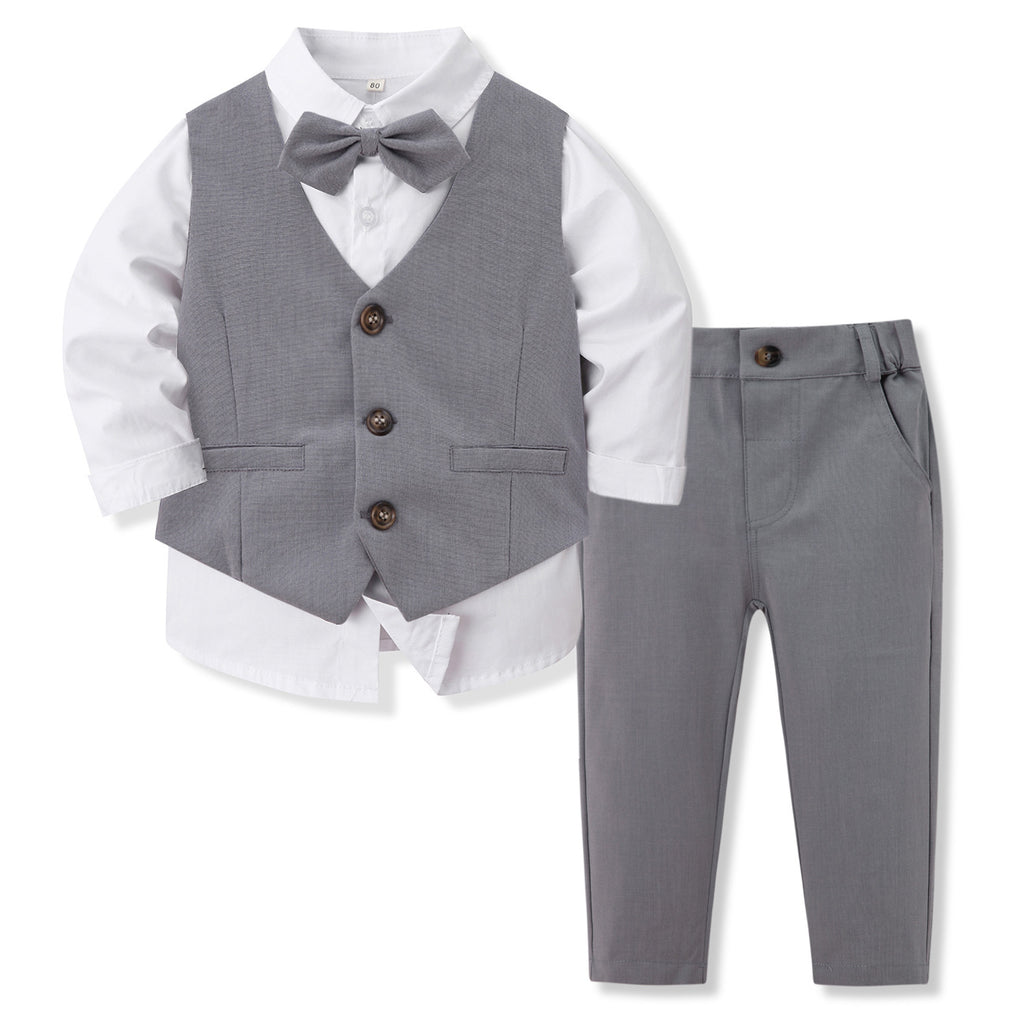 Costume pour enfants Bow Tie Vest Ensemble formel à trois pièces