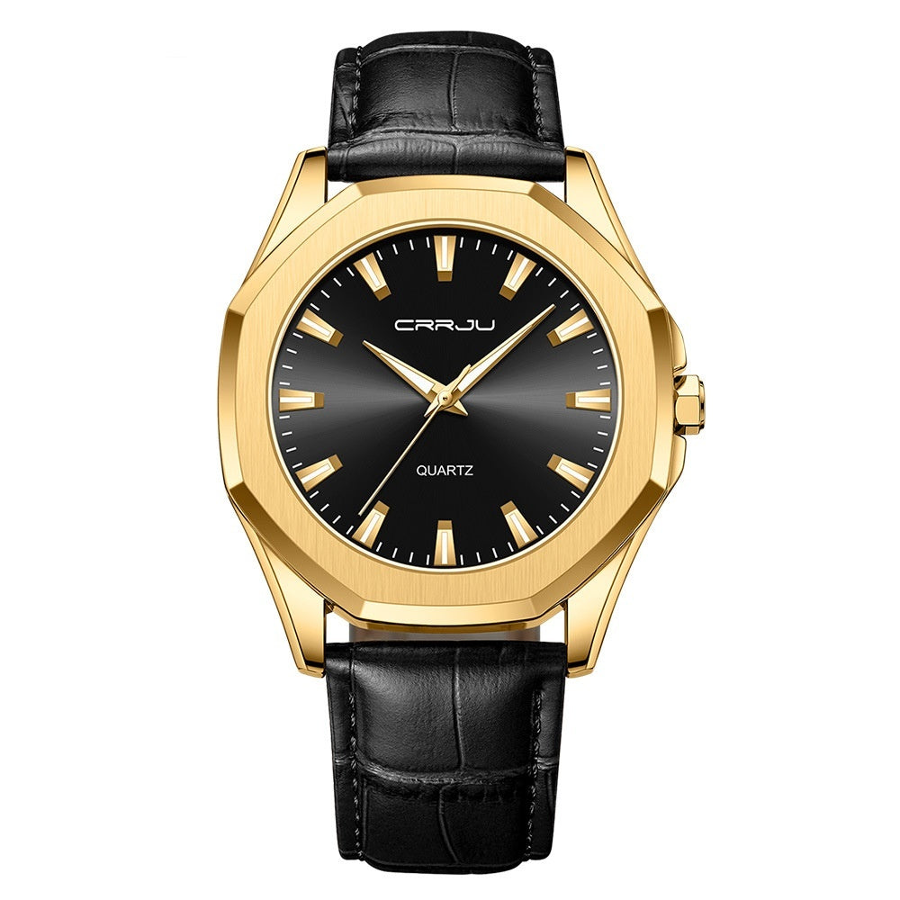 Montre à quartz ronde étanche simple