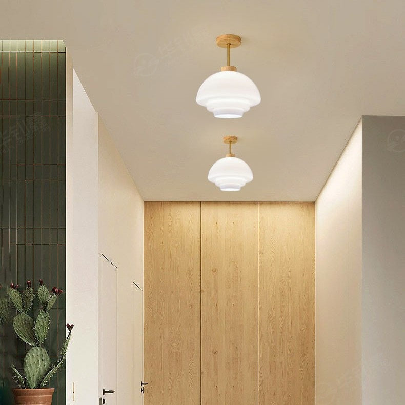 Nordic Modern Cream-toned Mid-century Minimalist Plafond Lumière