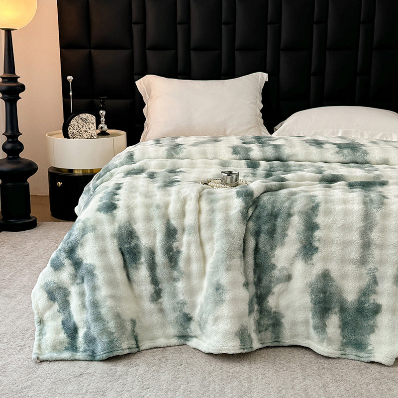 Revêtement en peluche en forme de lapin-fur-like en peluche avec imprimé design parfait pour les serviettes et comme un