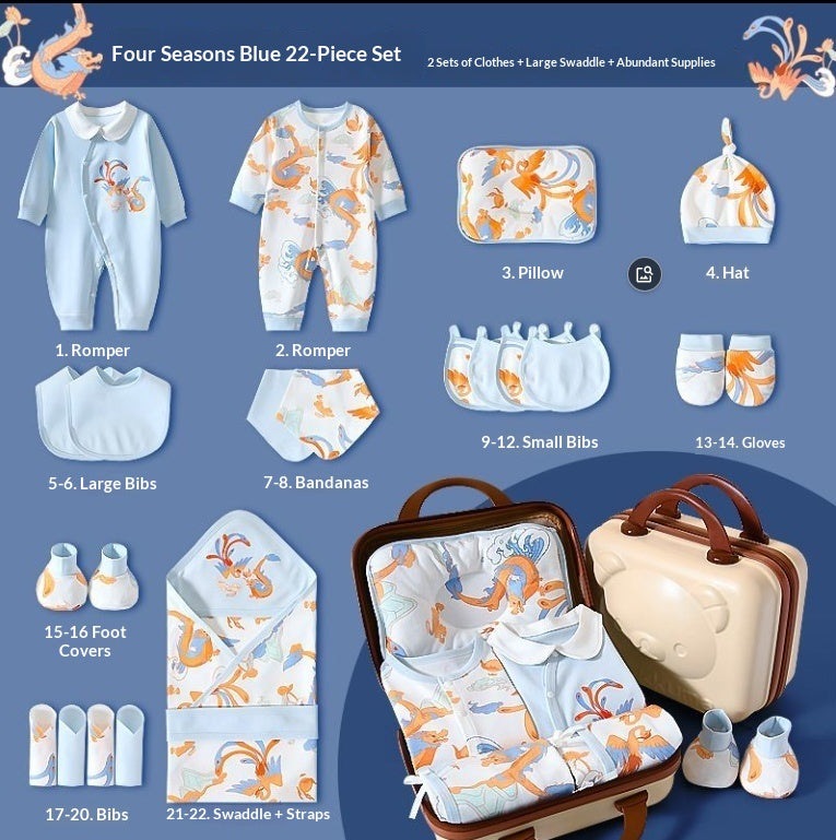 Boîte cadeau de vêtements de bébé en coton pur Ensemble complet d'articles cadeaux
