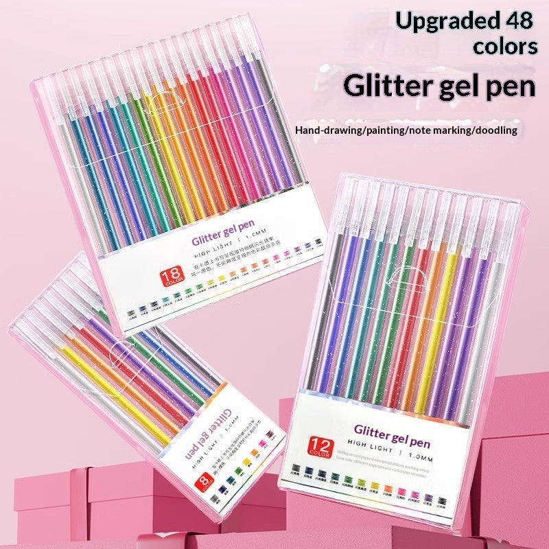 Stylos colorés de glissade Stylos brillants de Curry