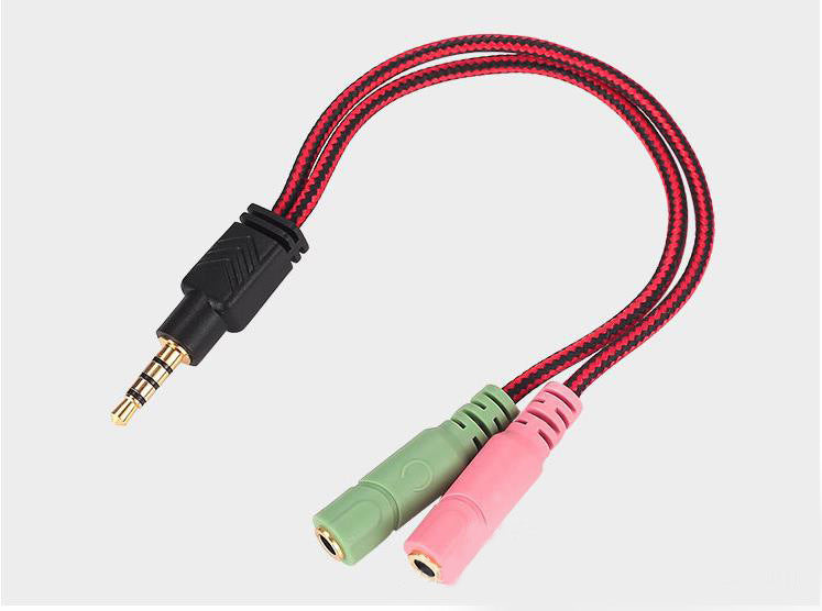 Câble d'adaptateur pour microphone audio Aux 3,5 mm