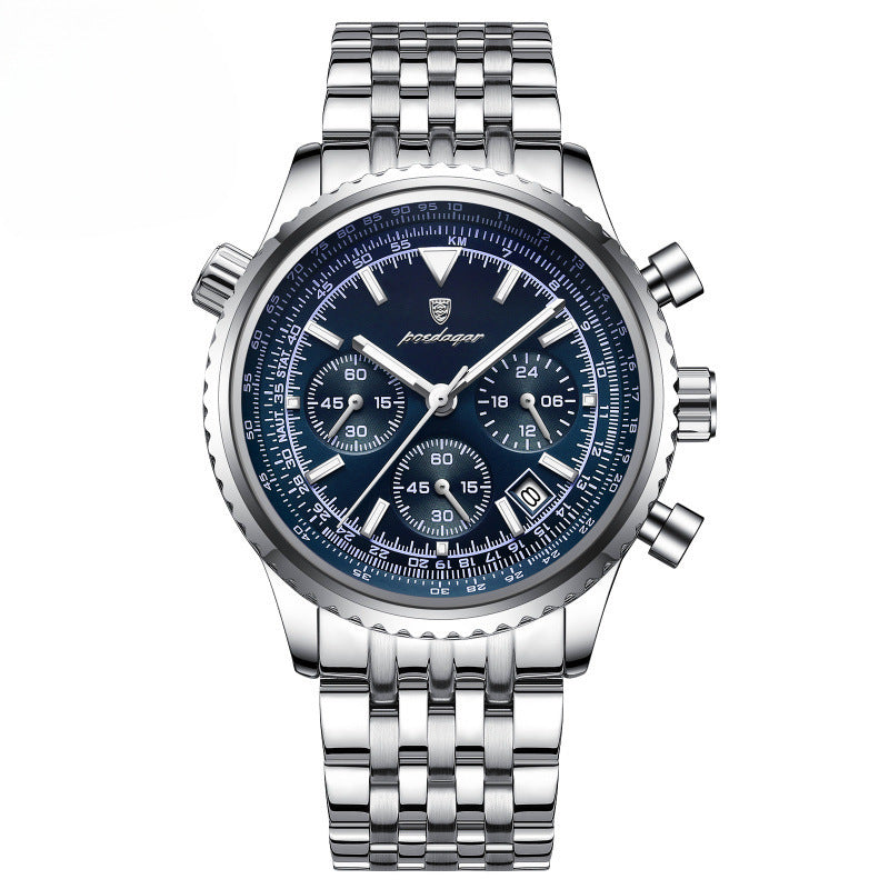 Montres homme Imperméable Calendrier lumineux Multi-fonctions