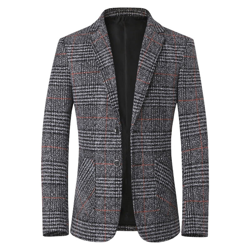 Mid-age Mens Suit Dad-style Casual Blazer à tête unique
