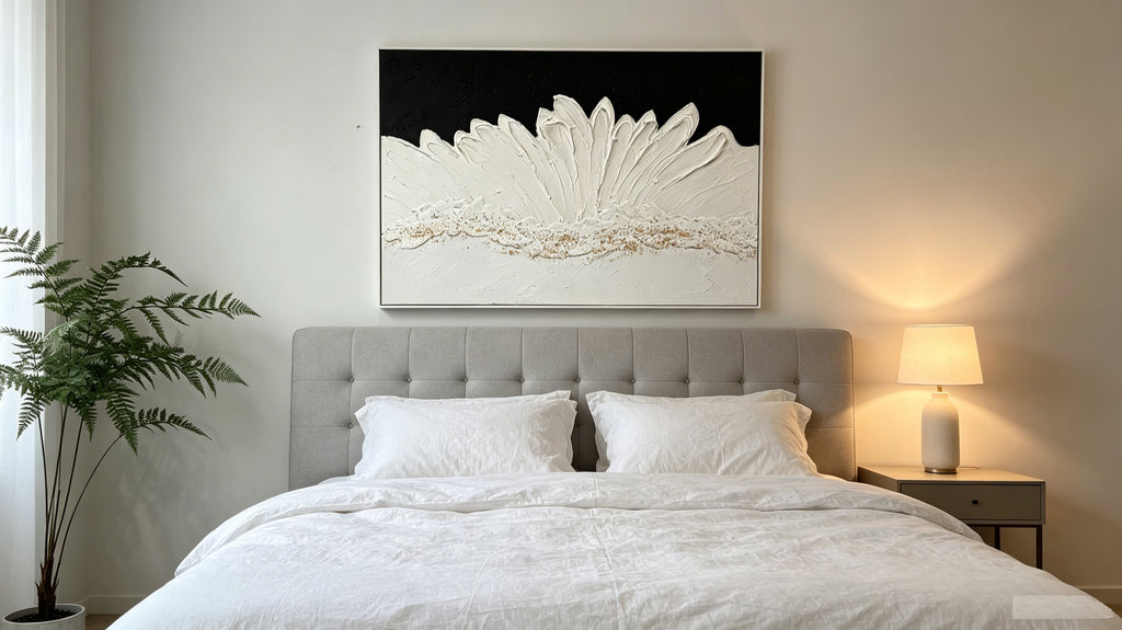 28x40 Art mural abstrait encadré