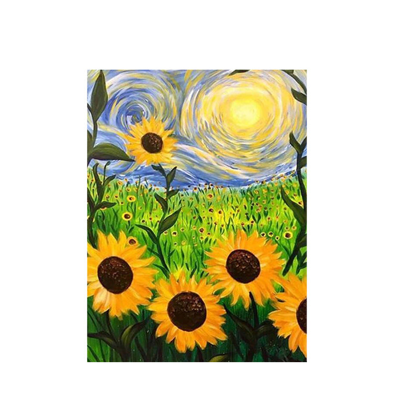 5D ronde peinture à l'huile de forage Sunflower diamant peinture Diy Spot perceur décoratif