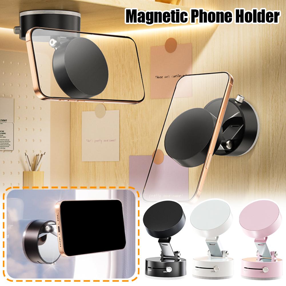 Support de téléphone à vide magnétique pliable coupe à aspiration pliable avec coupe à aspiration mains libres
