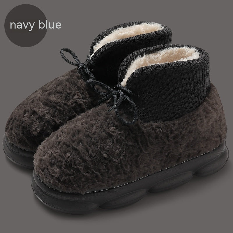 Bottes de neige Outer Wear En peluche coton rembourré Chaussures Poop Feeling Hiver Accueil Non-dérapant