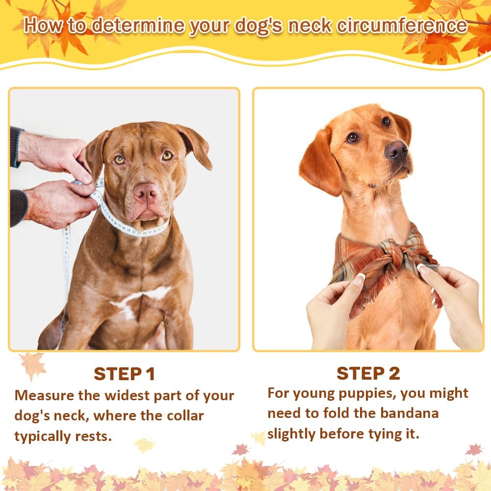 Bandana de chien d'automne Vivant avec des bords de tassels Classic Plaid Triangle Dog Apparel Accessori