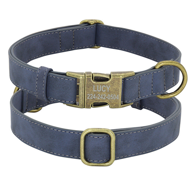 Collier Poly Uréthane Cuir Petit et Moyen Chien