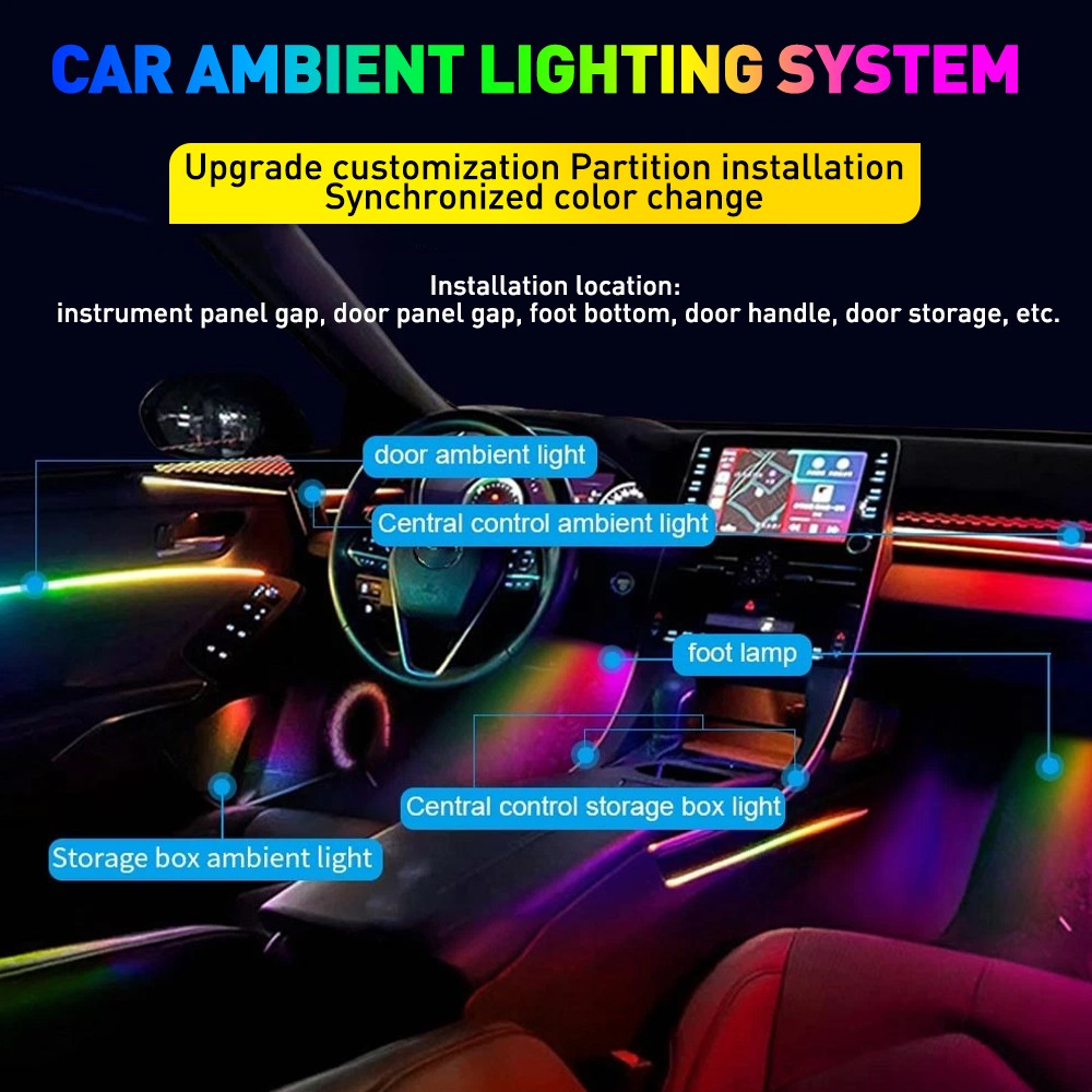 10in1 Perle LED complète Symphony Dream Car intérieur éclairage ambiant sans fil Kit UK