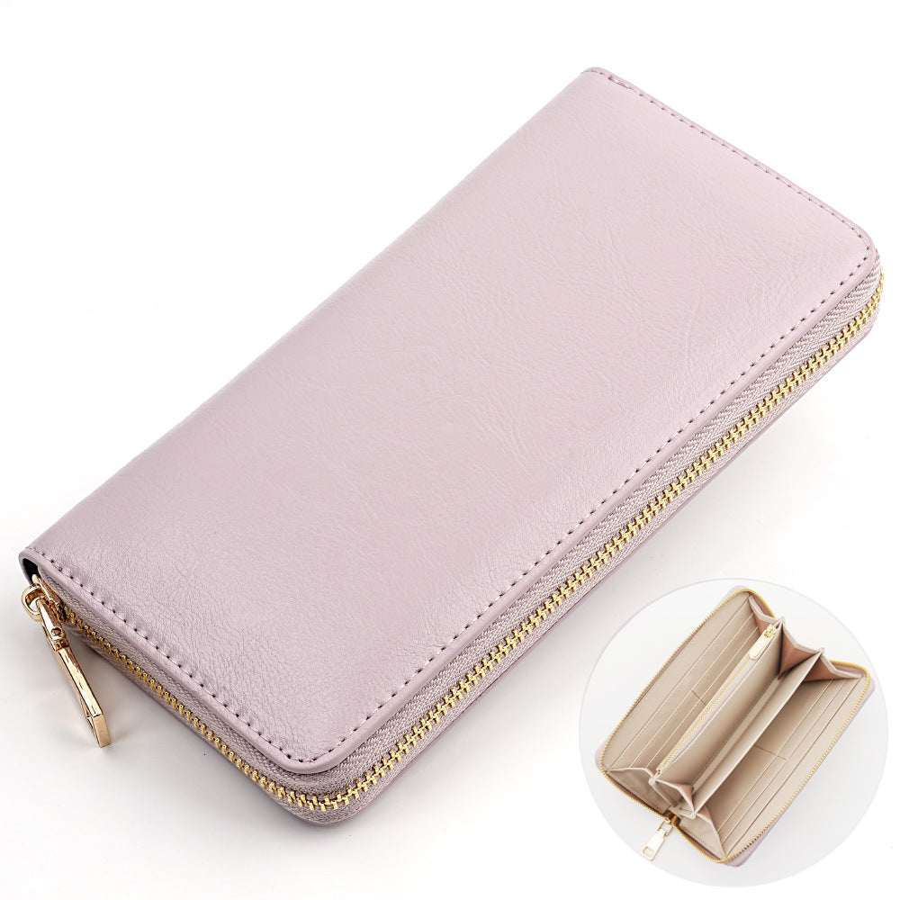 Portefeuille de zip haute capacité à la mode pour femmes