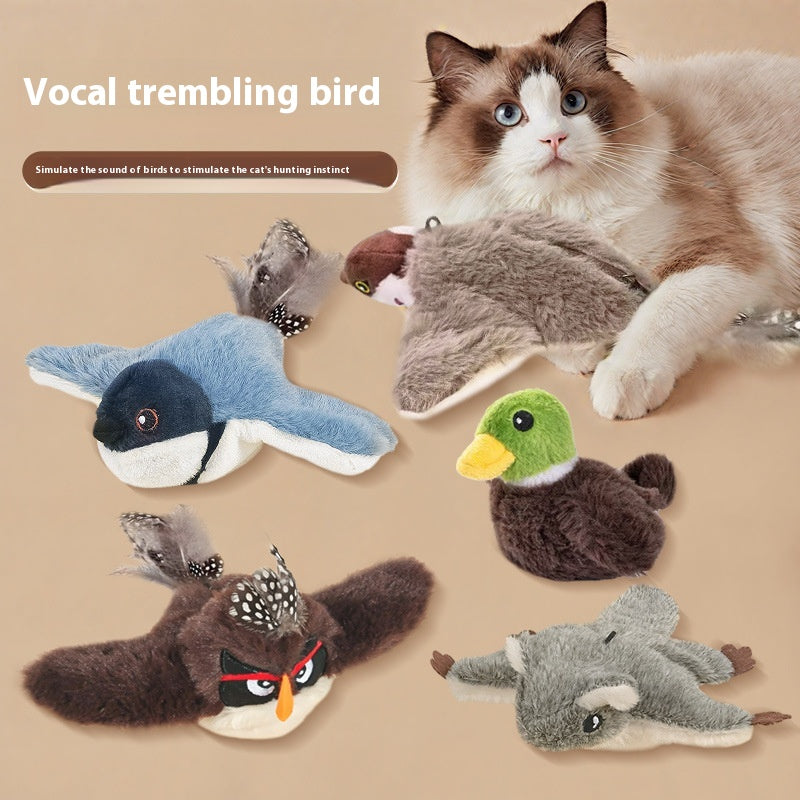 Chat Shaking Bird Simulation Bird Jouet de chat Self-Hi Soulagent Stuffy Électric Sound Sparrow A