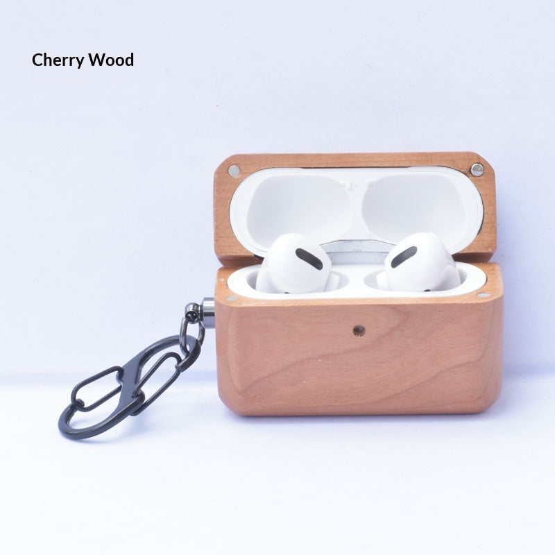 Boîtier d'écouteur Bluetooth en bois