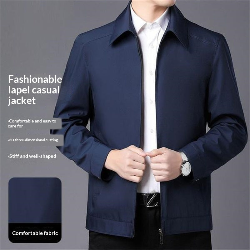 Collar Dad-style Button-up Casual Summer Jacket