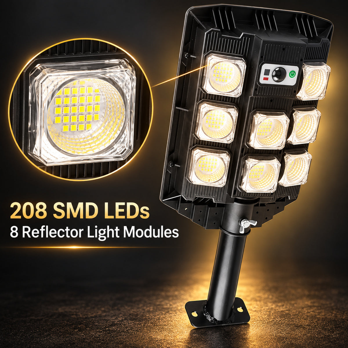Solar Powered Motion Sensor Garden Light W7101A 3 Pour la décoration de jardin LED Landscape Lighti
