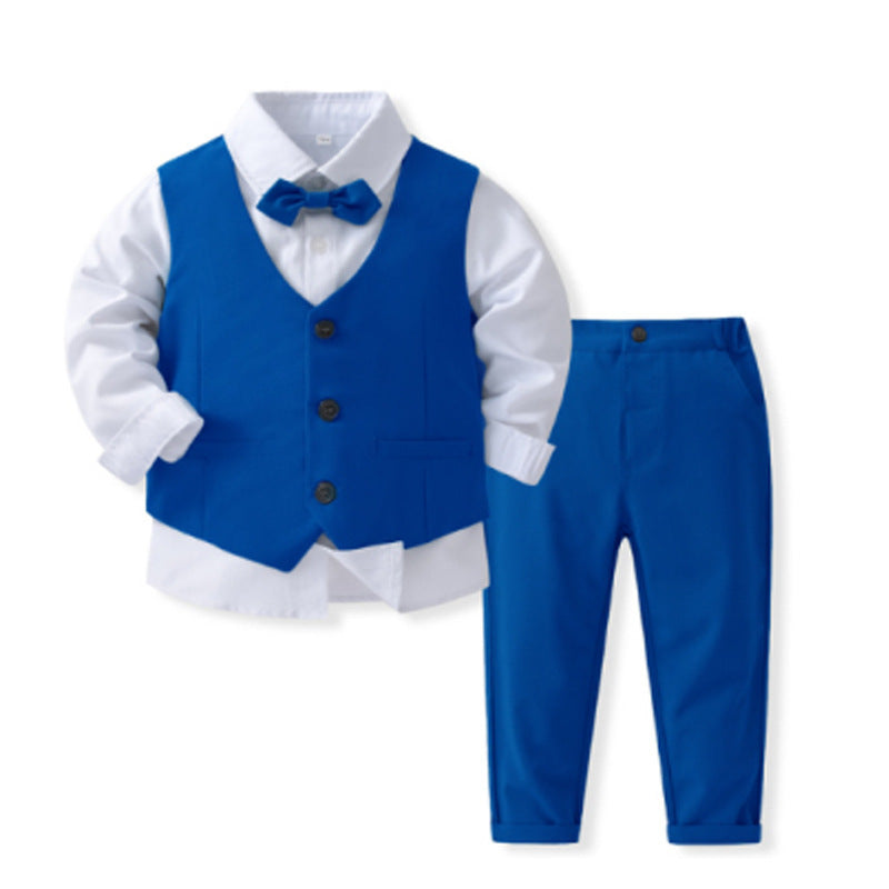 Costume pour enfants Bow Tie Vest Ensemble formel à trois pièces