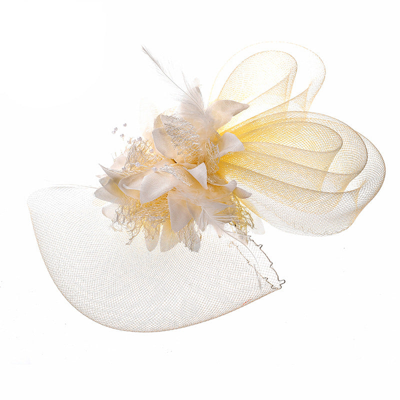 Fleur de tête de maille de plume de mariée