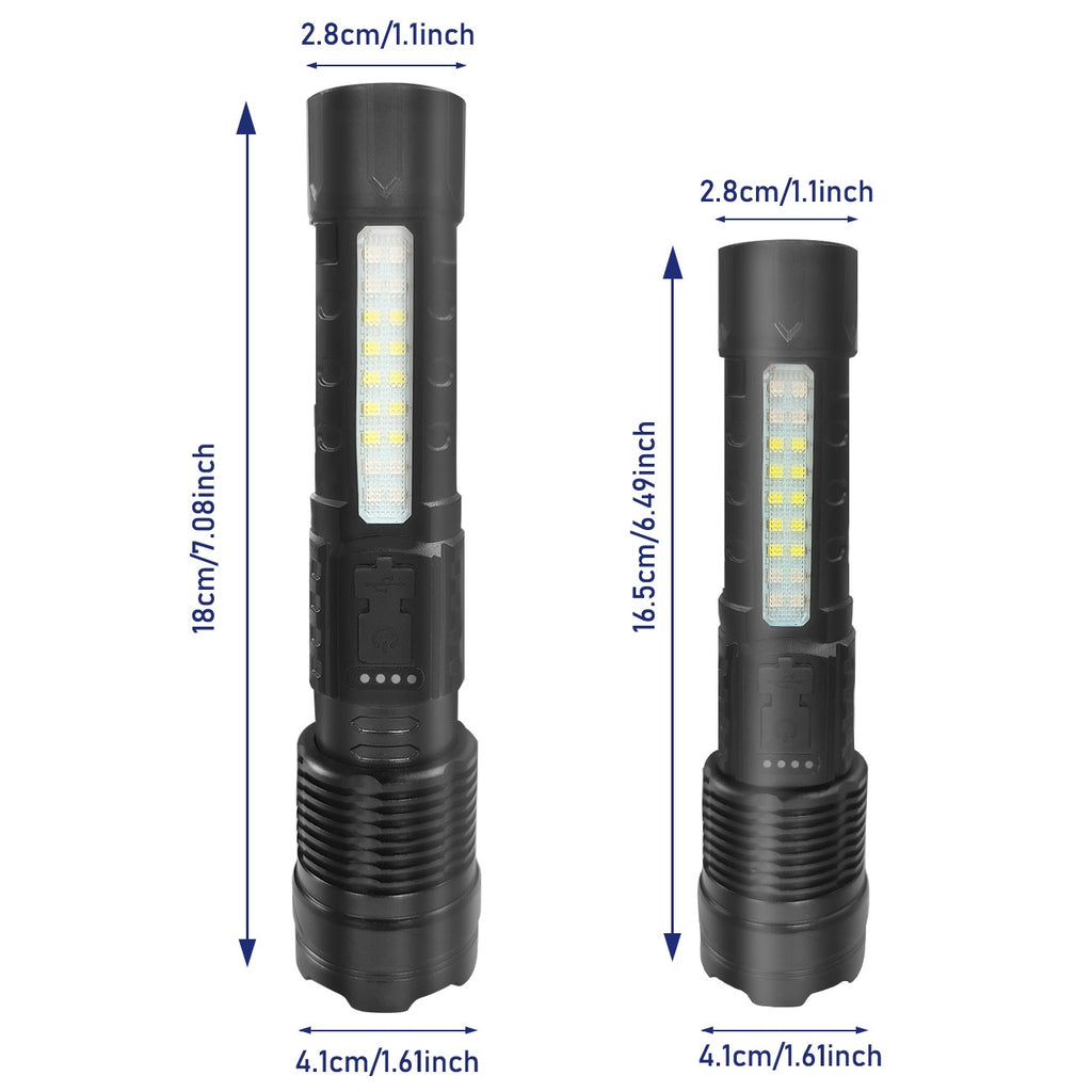Rechargeable LED Flashlight Tactical Torch Police Super Bright Camping Lamp Work Light 3 L