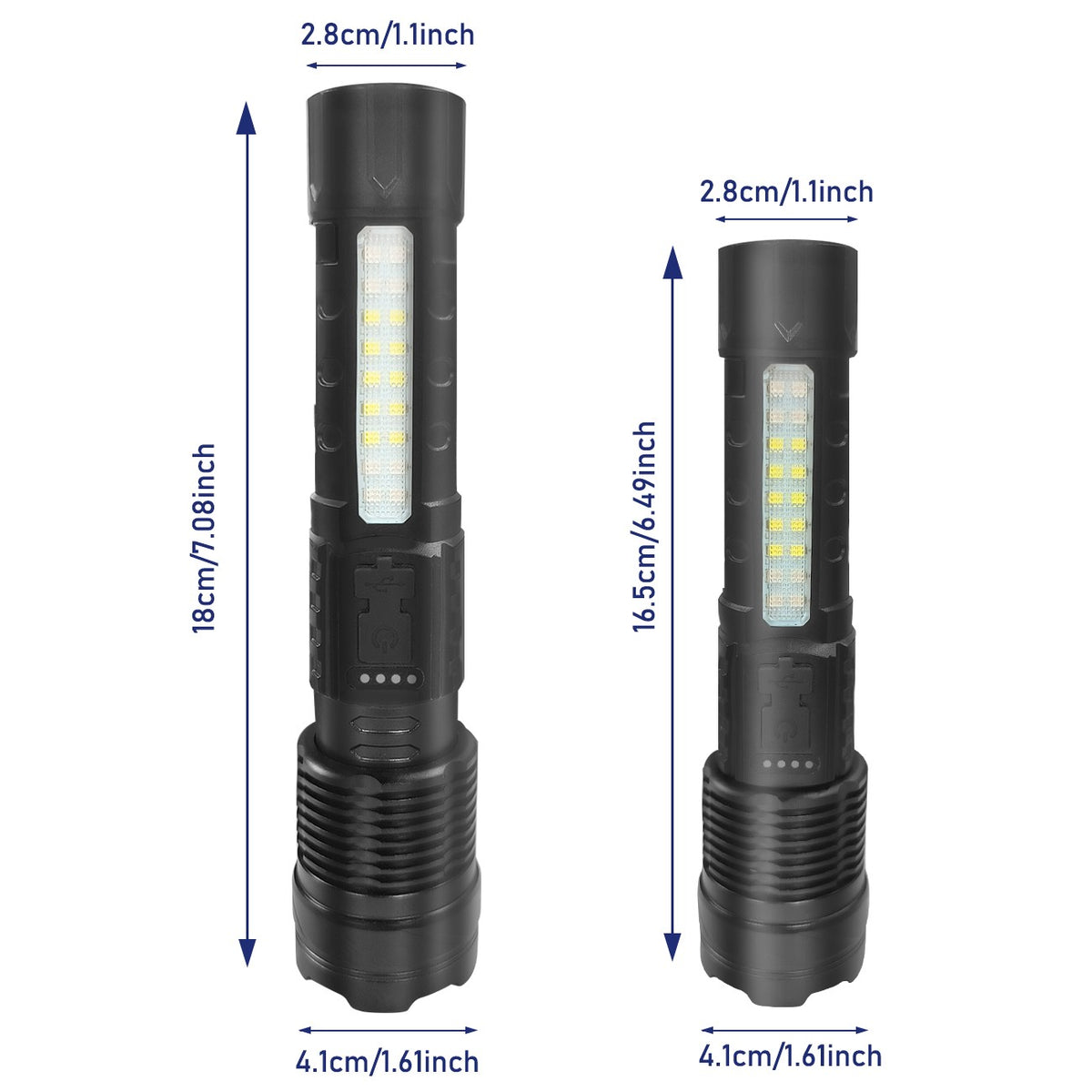 Rechargeable LED Flashlight Tactical Torch Police Super Bright Camping Lamp Work Light 3 L