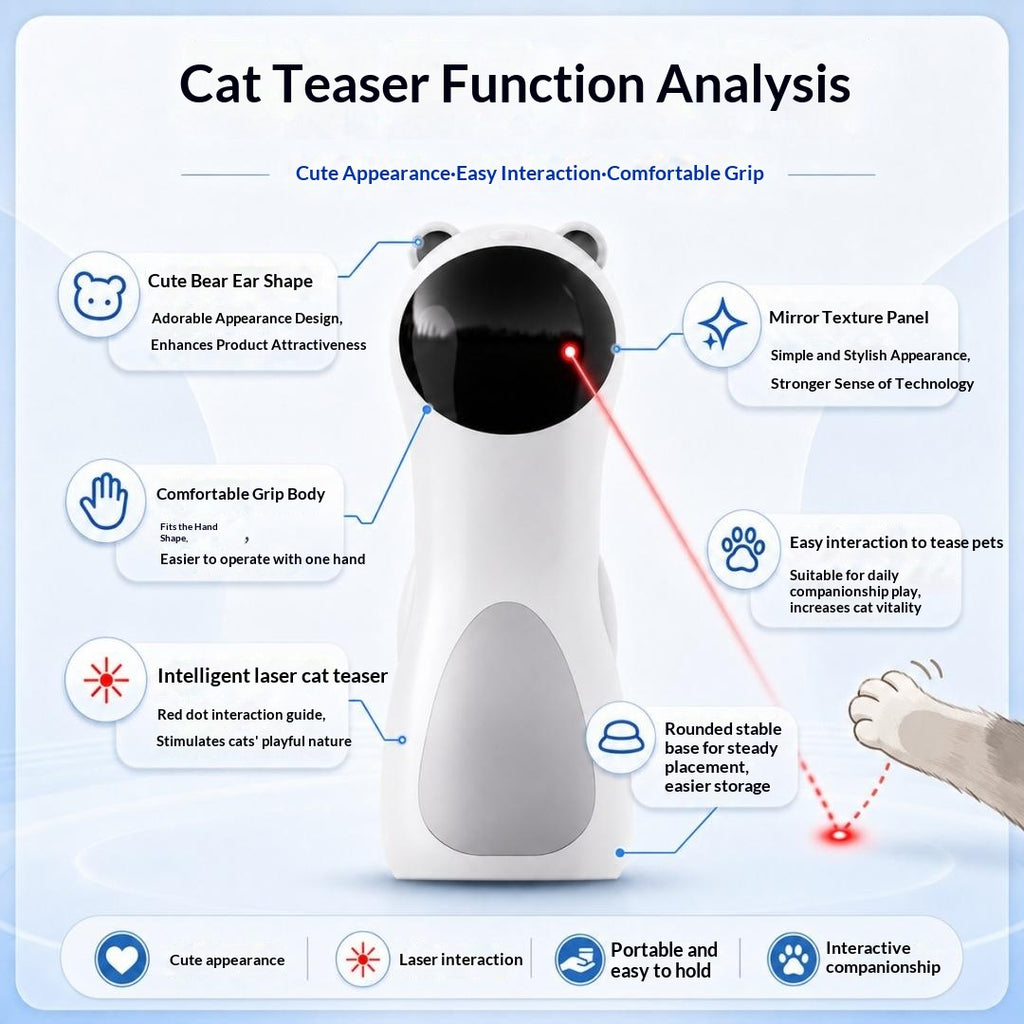 Jouet automatique de chat laser multi-angle pour chat.